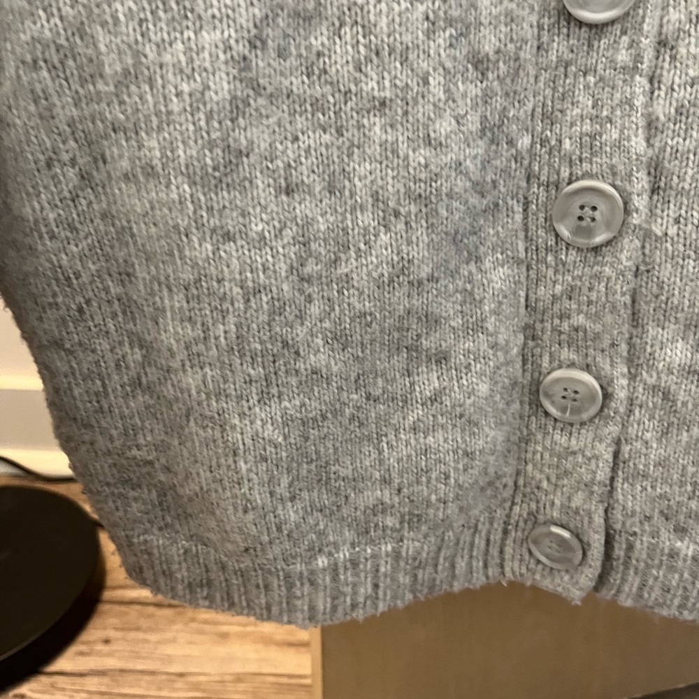ASOS Grey Button Down Sweater - Picture 3 of 4